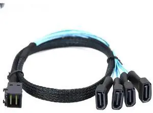 FOR Efficient Mini SAS HD SFF-8643 to 4 SATA 7Pin Male Cable for Data Transfer FOR Efficient Mini SAS HD SFF-8643 to 4 SATA 7Pin Male Cable for Data Transfer