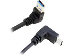USB 3.1 USB-C Up & Down Angled to 90D Down Angled A Male Data Cable for Laptop USB 3.1 USB-C Up & Down Angled to 90D Down Angled A Male Data Cable for Laptop