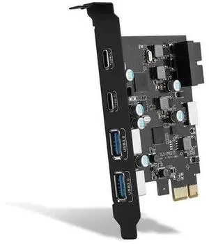 FOR ULS-6210 6-Port USB PCIe Card PCI Express to Type C(2), USB Type-A(2) Expansion Card FOR ULS-6210 6-Port USB PCIe Card PCI Express to Type C(2), USB Type-A(2) Expansion Card