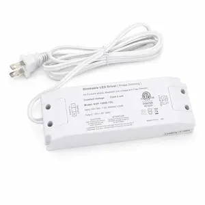 AC 100-130V to DC 12V 60W Dimmable LED Driver, Phase Dimming Transformer | US Plug, Phase Dimming (Triac/MLV/Forward Phase), Constant Voltage Power Supply, For LED Strip Lights, Under Cabinet Lighting AC 100-130V to DC 12V 60W Dimmable LED Driver, Phase Dimming Transformer | US Plug, Phase Dimming (Triac/MLV/Forward Phase), Constant Voltage Power Supply, For LED Strip Lights, Under Cabinet Lighting