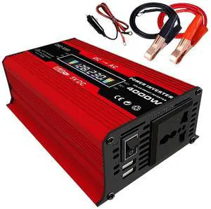 1pcs 12V to 110V/220V Dual USB Inverter Display Voltage Car Adapter Modified Sine Wave Charge Converter(12V to 110V Red) 1pcs 12V to 110V/220V Dual USB Inverter Display Voltage Car Adapter Modified Sine Wave Charge Converter(12V to 110V Red)