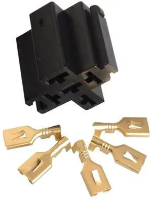 2pcs Car Auto Vehicle 5 Pin Relay with 5Pcs 6.3mm Copper(NO2) 2pcs Car Auto Vehicle 5 Pin Relay with 5Pcs 6.3mm Copper(NO2)