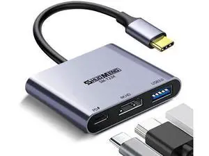 3 in 1 USB C Multiport AV Adapter, 4K@60Hz Type-C to HDMI Converter with 100W PD Charging & USB 3.0 Port, Compatible with MacBook Pro/Air, Switch, Steam Deck, Rog Ally, iPhone, iPad Pro, Samsung Galax 3 in 1 USB C Multiport AV Adapter, 4K@60Hz Type-C to HDMI Converter with 100W PD Charging & USB 3.0 Port, Compatible with MacBook Pro/Air, Switch, Steam Deck, Rog Ally, iPhone, iPad Pro, Samsung Galax