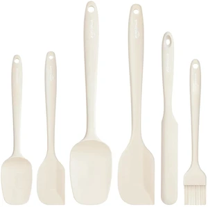 6 Pieces Silicone Spatula Set with Silicone Brush,Mixing-Green 6 Pieces Silicone Spatula Set with Silicone Brush,Mixing-Green