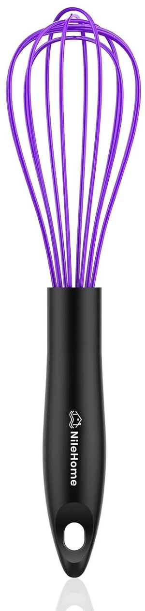 Silicone Whisk Set 8" 10" 12" Kitchen Whisk Black,3-pack Silicone Whisk Set 8" 10" 12" Kitchen Whisk Black,3-pack