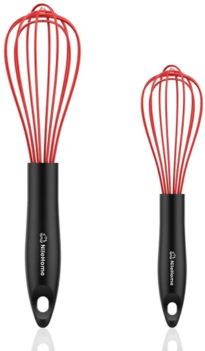 Silicone Whisk 10" Kitchen Whisk for CookingBlack Silicone Whisk 10" Kitchen Whisk for CookingBlack