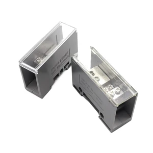 FJ6/JTS2 DIN Rail Terminal Block One in Many Out 100A 150A 250A 690V High Current Electrical Wire Connector Split Junction Box FJ6/JTS2 DIN Rail Terminal Block One in Many Out 100A 150A 250A 690V High Current Electrical Wire Connector Split Junction Box
