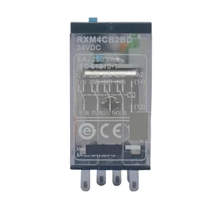 Small Relay RXM4CB2BD DC24V 14 pins 5A with Indicator Light 1000V (Inclusive)-1500V (Inclusive) Small Relay RXM4CB2BD DC24V 14 pins 5A with Indicator Light 1000V (Inclusive)-1500V (Inclusive)