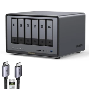 NASync DXP6800 Pro 6-Bay Desktop NAS Bundle with 6.6FT 8K HDMI Cable Certified NASync DXP6800 Pro 6-Bay Desktop NAS Bundle with 6.6FT 8K HDMI Cable Certified