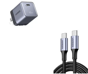 3-Item Bundle: 45W GaN USB C Charger (Foldable Plug, Ultra Mini) + 2-Pack 100W USB C to C Braided Fast Charging Cables for Phone, Laptop, Tablet 3-Item Bundle: 45W GaN USB C Charger (Foldable Plug, Ultra Mini) + 2-Pack 100W USB C to C Braided Fast Charging Cables for Phone, Laptop, Tablet