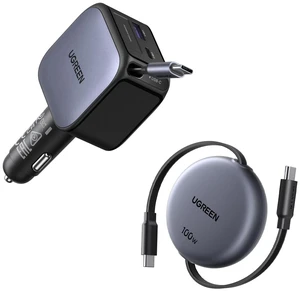 90W 2C1A Retractable Car Charger Bundle with 100W Retractable USB C Cable 90W 2C1A Retractable Car Charger Bundle with 100W Retractable USB C Cable