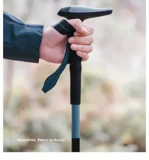 Aluminum alloy T-handle telescopic hiking stick - Professional outdoor hiking walking stick for both men and women - Ultra-light climbing equipment Aluminum alloy T-handle telescopic hiking stick - Professional outdoor hiking walking stick for both men and women - Ultra-light climbing equipment