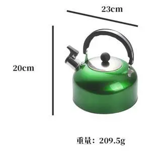 Stainless steel kettle, flat bottom, suitable for home use on gas 2L Squeaking Kettle Green Stainless steel kettle, flat bottom, suitable for home use on gas 2L Squeaking Kettle Green