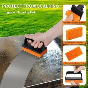 Griddle Cleaning Kit Compatible with Blackstone - Flat Top Grill Cleaner Grill Cleaning Kit with Grill Brick, Griddle Scraper & Grill Brush, Griddle Seasoning Accessories Kit to Remove Stain Griddle Cleaning Kit Compatible with Blackstone - Flat Top Grill Cleaner Grill Cleaning Kit with Grill Brick, Griddle Scraper & Grill Brush, Griddle Seasoning Accessories Kit to Remove Stain