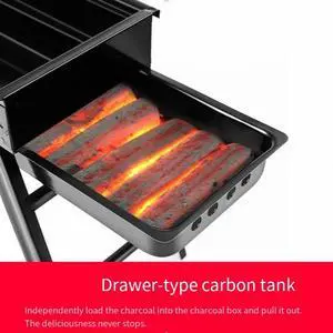 Outdoor portable barbecue grill, extra thick stainless steel Outdoor portable barbecue grill, extra thick stainless steel