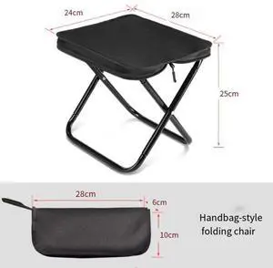 Pencil case folding stool, fishing stool, chair, portable outdoor stool, camping supplies, train/subway travel portable stool black Pencil case folding stool, fishing stool, chair, portable outdoor stool, camping supplies, train/subway travel portable stool black