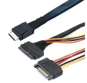 Versatile PC Hardware Cable-PCIE SFF 8611 4I to U.2 SAS SFF 8639 Adapter with 15P SATA Server Cable Versatile PC Hardware Cable-PCIE SFF 8611 4I to U.2 SAS SFF 8639 Adapter with 15P SATA Server Cable