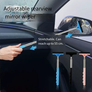 Retractable Car Rearview Mirror Squeegee, Stainless Steel Telescopic Window Glass Wiper, Portable Water Remover for Auto Mirror & Windshield Retractable Car Rearview Mirror Squeegee, Stainless Steel Telescopic Window Glass Wiper, Portable Water Remover for Auto Mirror & Windshield