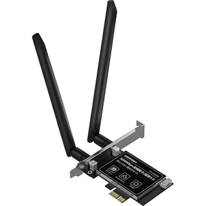 WiFi 6 PCIe Wireless Card, AX3000 Dual Band Bluetooth 5.0 Desktop Network Adapter, 2.4GHz/5GHz, 2× High Gain Antennas, MU-MIMO, OFDMA, for Gaming PC WiFi 6 PCIe Wireless Card, AX3000 Dual Band Bluetooth 5.0 Desktop Network Adapter, 2.4GHz/5GHz, 2× High Gain Antennas, MU-MIMO, OFDMA, for Gaming PC