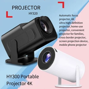 HY300 HY320 Mini Portable Projector, Auto Focus Optional, 4K Supported, Native 720P, Android 11, WiFi6 Bluetooth5.0, Wireless Screen Mirroring, 150" Large Screen, Home Outdoor Movie Projector HY300 HY320 Mini Portable Projector, Auto Focus Optional, 4K Supported, Native 720P, Android 11, WiFi6 Bluetooth5.0, Wireless Screen Mirroring, 150" Large Screen, Home Outdoor Movie Projector