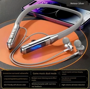 Neckband Bluetooth Headphones, Bluetooth 5.3 Wireless Neckband Earbuds with LED Power Display, IPX5 Waterproof, Low Latency Gaming Mode, Dual Device Connection, Stereo Deep Bass for Sports Running Neckband Bluetooth Headphones, Bluetooth 5.3 Wireless Neckband Earbuds with LED Power Display, IPX5 Waterproof, Low Latency Gaming Mode, Dual Device Connection, Stereo Deep Bass for Sports Running