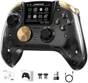 Voacle RG G01 Interactive Screen Wireless Gaming Controller Compatible with PC/Steam/Linux/Android/Switch/IOS 2.4G Wireless Bluetooth Controller Gamepad Hall Effect Triggers(Black) Voacle RG G01 Interactive Screen Wireless Gaming Controller Compatible with PC/Steam/Linux/Android/Switch/IOS 2.4G Wireless Bluetooth Controller Gamepad Hall Effect Triggers(Black)