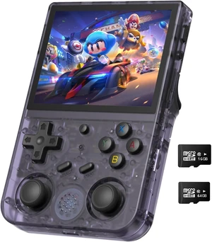 RG353V Retro Handheld Game Console , Dual OS Android 11 and Linux System Support 5G WiFi 4.2 Bluetooth Moonlight Streaming TV Output 64G SD Card 4452 Games(Transparent Purple) RG353V Retro Handheld Game Console , Dual OS Android 11 and Linux System Support 5G WiFi 4.2 Bluetooth Moonlight Streaming TV Output 64G SD Card 4452 Games(Transparent Purple)