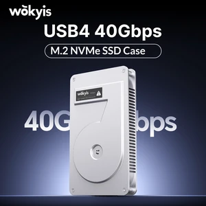 Wokyis MU4 USB4 NVMe SSD Enclosure, 40Gbps, Thunderbolt 4/3 Compatible, M.2 2280/2260/2242/2230, Up to 8TB, Aluminum Alloy Heat Dissipation Wokyis MU4 USB4 NVMe SSD Enclosure, 40Gbps, Thunderbolt 4/3 Compatible, M.2 2280/2260/2242/2230, Up to 8TB, Aluminum Alloy Heat Dissipation