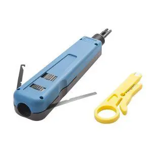 Punch Down Tool with 110/88 Blade & Network Wire Stripper, Multifunction Hook Tool for Telephone Impact Terminal Insertion and cat6a/cat6/cat5e/cat5 Cable Punch Down Tool with 110/88 Blade & Network Wire Stripper, Multifunction Hook Tool for Telephone Impact Terminal Insertion and cat6a/cat6/cat5e/cat5 Cable