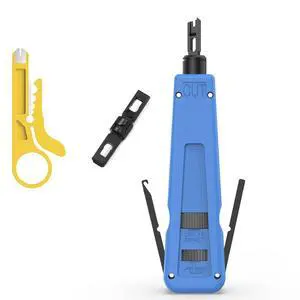 Punch Down Impact Tool with 110 and 66 Blades, Network Wire Cable Cat6/Cat5e Telephone Impact Terminal Insertion Tools Punch Down Impact Tool with 110 and 66 Blades, Network Wire Cable Cat6/Cat5e Telephone Impact Terminal Insertion Tools