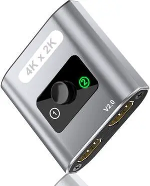 HDMI Switch Splitter 4K@60Hz, Aluminum Bi-Directional HDMI 2.0 Switcher, HDMI Splitter 1 in 2 Out/ 2 in 1 Out, Support 4K 3D HDR for Xbox, PS5/4/3, Fire Stick, Roku, HDTV, Projector, Computer (Gray) HDMI Switch Splitter 4K@60Hz, Aluminum Bi-Directional HDMI 2.0 Switcher, HDMI Splitter 1 in 2 Out/ 2 in 1 Out, Support 4K 3D HDR for Xbox, PS5/4/3, Fire Stick, Roku, HDTV, Projector, Computer (Gray)