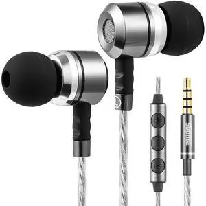 SP3060VC Wired Earbuds with Mic, in Ear Headphones with Deep Bass, Noise Isolating Earphones, 10mm Drivers, Tangle Free Cable, 3.5mm Jack SP3060VC Wired Earbuds with Mic, in Ear Headphones with Deep Bass, Noise Isolating Earphones, 10mm Drivers, Tangle Free Cable, 3.5mm Jack