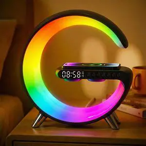 Smart LED Table Lamp for Bedroom with Wireless Charging Bluetooth Speaker, App Controlled Night Light for Kids, Christmas Birthday Gifts for Teens Adults Desk Office Bedroom Decor (Black Smart LED Table Lamp for Bedroom with Wireless Charging Bluetooth Speaker, App Controlled Night Light for Kids, Christmas Birthday Gifts for Teens Adults Desk Office Bedroom Decor (Black