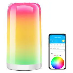 Smart RGBCW+IC Table Lamp - Touch Control, Dimmable Night Light, Plug-in Design; Compatible with Alexa & Google Assistant. A Stylish Decorative Gift. Smart RGBCW+IC Table Lamp - Touch Control, Dimmable Night Light, Plug-in Design; Compatible with Alexa & Google Assistant. A Stylish Decorative Gift.