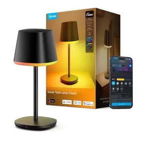 Smart Cordless Table Lamp Classic (No Adapter), RGBIC Rechargeable Table Lamp for Bedroom, Living Room, Portable Desk Lamp Works with Matter, LED Bedside Lamp with 72 Scenes Modes, Timer, 500lm Smart Cordless Table Lamp Classic (No Adapter), RGBIC Rechargeable Table Lamp for Bedroom, Living Room, Portable Desk Lamp Works with Matter, LED Bedside Lamp with 72 Scenes Modes, Timer, 500lm