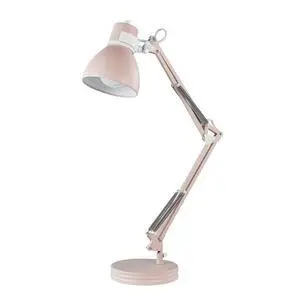 52028 28" Swing Arm Architect Desk Lamp, Matte Rose Finish, White Accents, Rotary Switch on Shade, Partially Adjustable Arm, Modern Lighting for Bedroom or Office, E26 Base 52028 28" Swing Arm Architect Desk Lamp, Matte Rose Finish, White Accents, Rotary Switch on Shade, Partially Adjustable Arm, Modern Lighting for Bedroom or Office, E26 Base