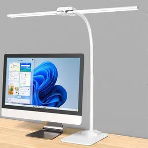 Desk Lamp Double Light: Bright Led Desk Lights for Home Office - Eye Care Reading Table Lamps with Base - Dimmable Desktop Lighting for Computer Monitor Study Drafting Desk Lamp Double Light: Bright Led Desk Lights for Home Office - Eye Care Reading Table Lamps with Base - Dimmable Desktop Lighting for Computer Monitor Study Drafting