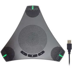 Conference Speaker and Microphone, 360° Omnidirectional USB Speakerphone Microphone with USB Hub, Noise Reduction/Echo Cancellation Computer Microphone for 8-10 People Business Conference, Home Office Conference Speaker and Microphone, 360° Omnidirectional USB Speakerphone Microphone with USB Hub, Noise Reduction/Echo Cancellation Computer Microphone for 8-10 People Business Conference, Home Office