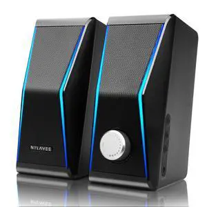 Computer Speakers, Hi-Fi Stereo Sound PC Speakers with Bluetooth 5.0 and 3.5mm AUX-in, 14W AC Powered, Built-in Equalizer Modes and RGB Lights for Desktop PC, Monitor, Laptop, PS5, Xbox Computer Speakers, Hi-Fi Stereo Sound PC Speakers with Bluetooth 5.0 and 3.5mm AUX-in, 14W AC Powered, Built-in Equalizer Modes and RGB Lights for Desktop PC, Monitor, Laptop, PS5, Xbox