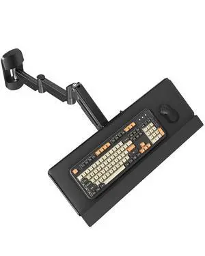 Extra Long Keyboard Wall Mount - 26 Inch Wall Mount Keyboard and Mouse Tray, Full Motion Typing Platform with Spring Arm, Holds up to 19.8 lbs, Black Extra Long Keyboard Wall Mount - 26 Inch Wall Mount Keyboard and Mouse Tray, Full Motion Typing Platform with Spring Arm, Holds up to 19.8 lbs, Black