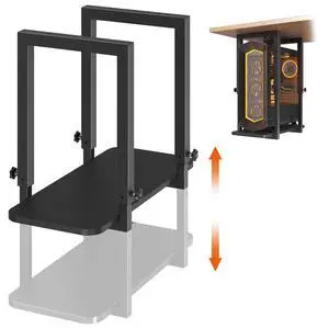 Heavy Duty Under Desk PC Mount with Adjustable Height, Under-Desk Computer CPU Holder for PC Case, Space Saving Desk Mounted Computer Stand, Max Load 66 lbs, Black Heavy Duty Under Desk PC Mount with Adjustable Height, Under-Desk Computer CPU Holder for PC Case, Space Saving Desk Mounted Computer Stand, Max Load 66 lbs, Black