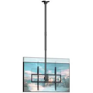 Ceiling TV Mount for 50-100 Inch Flat & Curved TVs up to 176lbs, Full Motion 360° Rotation TV Bracket with Adjustable Height, Tilt & Swivel, Max VESA 800x600mm, Fits LCD LED OLED 4K Screens, Black Ceiling TV Mount for 50-100 Inch Flat & Curved TVs up to 176lbs, Full Motion 360° Rotation TV Bracket with Adjustable Height, Tilt & Swivel, Max VESA 800x600mm, Fits LCD LED OLED 4K Screens, Black