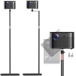 Universal Projector Stand Height Adjustable & 360° Rotatable Floor Stand with (1/4", M4, M6) Screw Multi-Size Projectors, Heavy-Duty Carbon Steel Base Compatible with Projectors Universal Projector Stand Height Adjustable & 360° Rotatable Floor Stand with (1/4", M4, M6) Screw Multi-Size Projectors, Heavy-Duty Carbon Steel Base Compatible with Projectors
