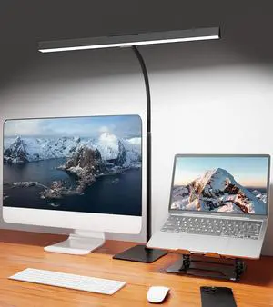 Desk Lamp for Home Office with Base, Eye-Caring Desk Light with Adjustable Gooseneck, 12W USB Adapter Touch Control 5 Dimmable Brightness & Color Tall Lamp for Work, Computer, Study, Task Desk Lamp for Home Office with Base, Eye-Caring Desk Light with Adjustable Gooseneck, 12W USB Adapter Touch Control 5 Dimmable Brightness & Color Tall Lamp for Work, Computer, Study, Task