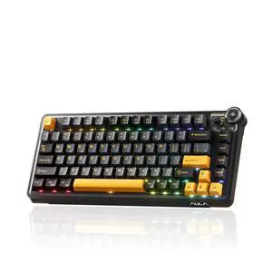 AU75 Wireless Mechanical Keyboard, x Aula 75% Hot-Swappable RGB Gaming Keyboard with Multi-Device Connectivity, Customizable LED Backlit, Knob Control, PBT Keycaps for Windows, Mac, PC, Tablet AU75 Wireless Mechanical Keyboard, x Aula 75% Hot-Swappable RGB Gaming Keyboard with Multi-Device Connectivity, Customizable LED Backlit, Knob Control, PBT Keycaps for Windows, Mac, PC, Tablet