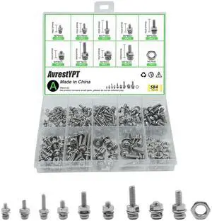 584 Pcs Metric Screw Assortments,M2 M2.5 M3 M4 M5 Assorted Nuts and Bolts Assortment Kit,Stainless Steel Metric Machine Screw Assortment Kit,Round Screws Set for Repair Electronic Fasteners Hardware 584 Pcs Metric Screw Assortments,M2 M2.5 M3 M4 M5 Assorted Nuts and Bolts Assortment Kit,Stainless Steel Metric Machine Screw Assortment Kit,Round Screws Set for Repair Electronic Fasteners Hardware