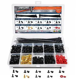 537-Piece Computer Screw Kit with M.2 SSD Screws and Standoffs 537-Piece Computer Screw Kit with M.2 SSD Screws and Standoffs