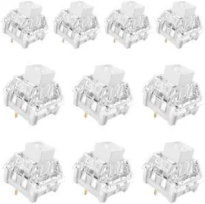 Kailh 10 PCS Box White Switch Replacement 3 Pin Mechanical Keyboard Switches, Clicky, Accurate Typing, Dustproof, Suitable for clicker for 3D Prints and MX Gaming Mechanical Keyboards Kailh 10 PCS Box White Switch Replacement 3 Pin Mechanical Keyboard Switches, Clicky, Accurate Typing, Dustproof, Suitable for clicker for 3D Prints and MX Gaming Mechanical Keyboards
