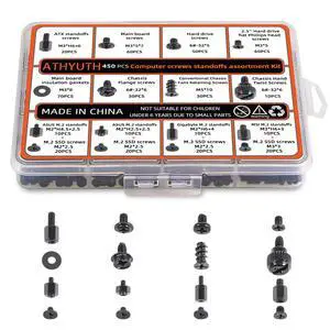 450-Piece Computer Screw Kit for PC Building and Repairing - Includes M.2 SSD Mounting Screws, Motherboard Standoff Screw, PC Case, SSD, HDD & Fan Screws | All-in-One Repair Kit 450-Piece Computer Screw Kit for PC Building and Repairing - Includes M.2 SSD Mounting Screws, Motherboard Standoff Screw, PC Case, SSD, HDD & Fan Screws | All-in-One Repair Kit