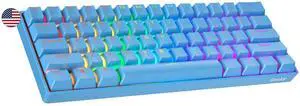 GK61 60% | Hot Swappable Mechanical Gaming Keyboard | 61 Keys Multi Color RGB LED Backlit for PC/Mac Gamer | ANSI US American Layout (Blue, Mechanical Brown) GK61 60% | Hot Swappable Mechanical Gaming Keyboard | 61 Keys Multi Color RGB LED Backlit for PC/Mac Gamer | ANSI US American Layout (Blue, Mechanical Brown)